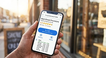 Google business profile on phone